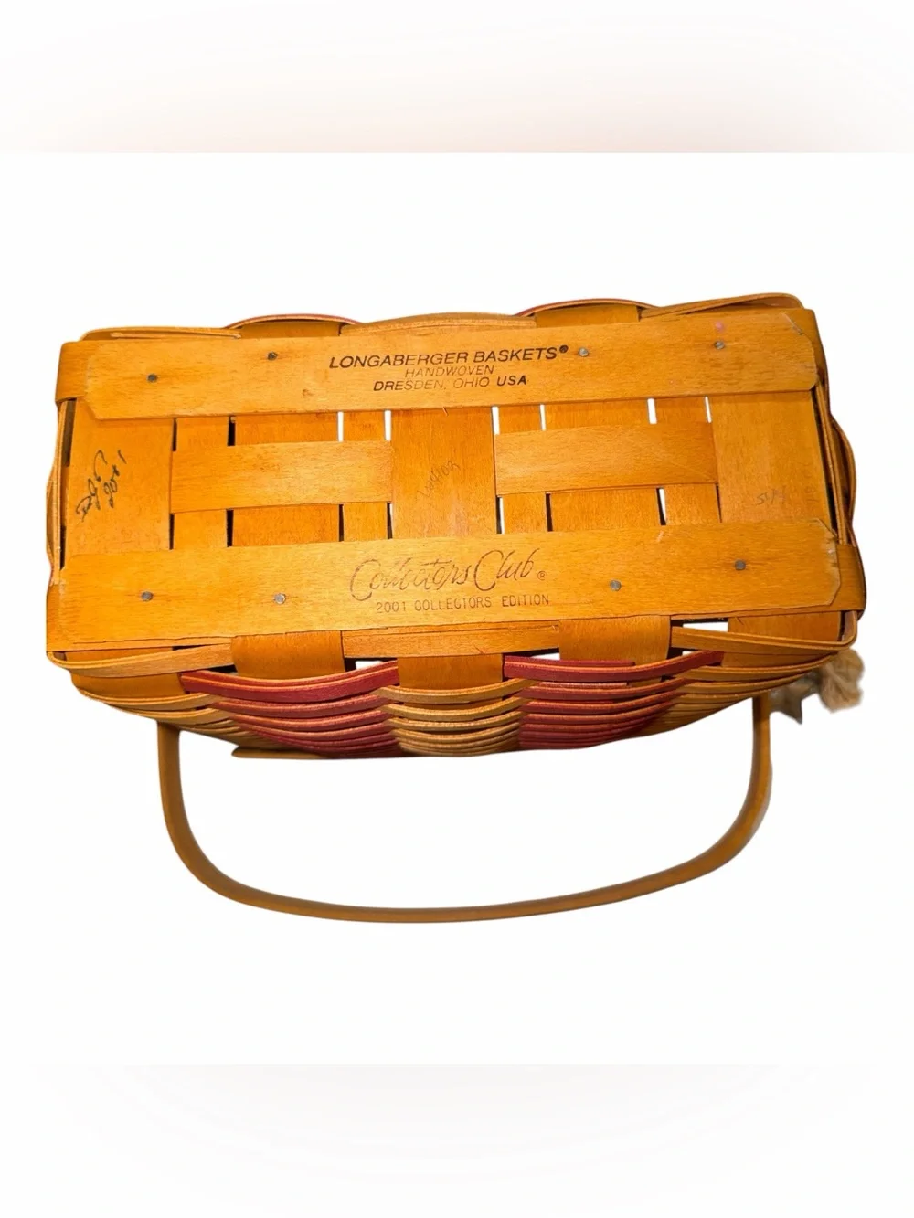 VINTAGE Longaberger Collectors Club 2001 Whistle-Stop Basket